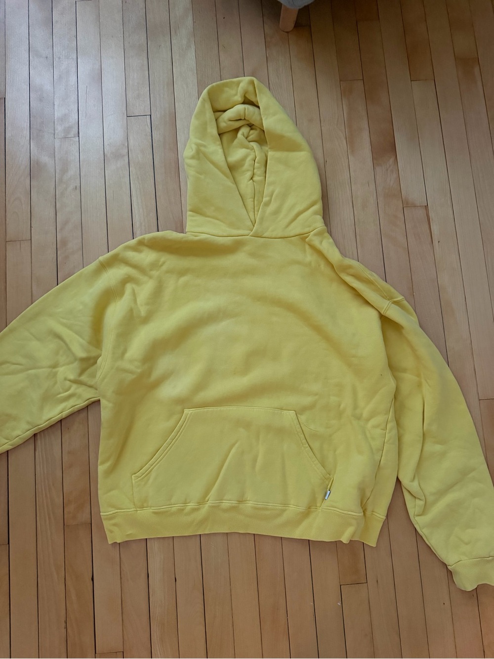 Men's Yellow Pullover Hoodie Sweatshirt